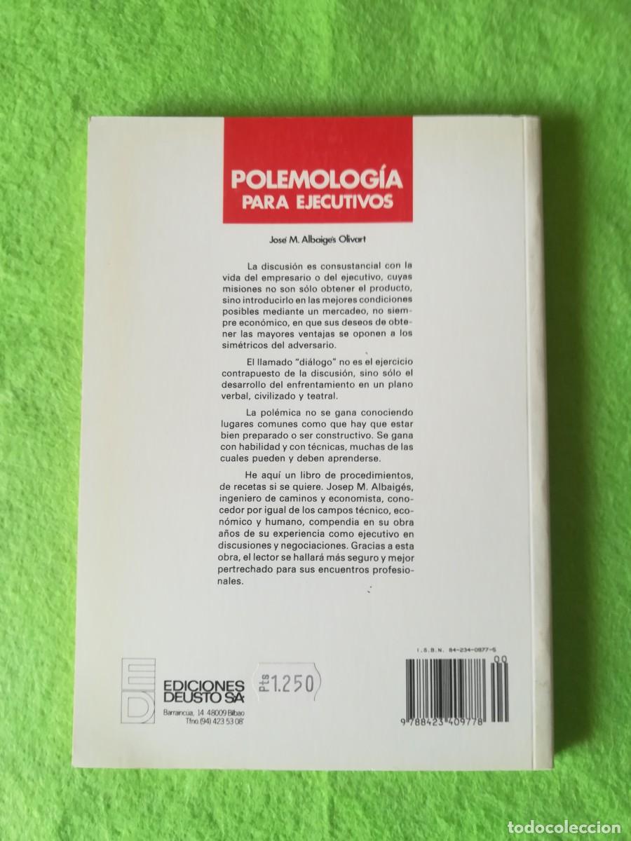 Libros de segunda mano: Polemologia para ejecutivos Jose Albaiges deusto 1991 - Foto 2