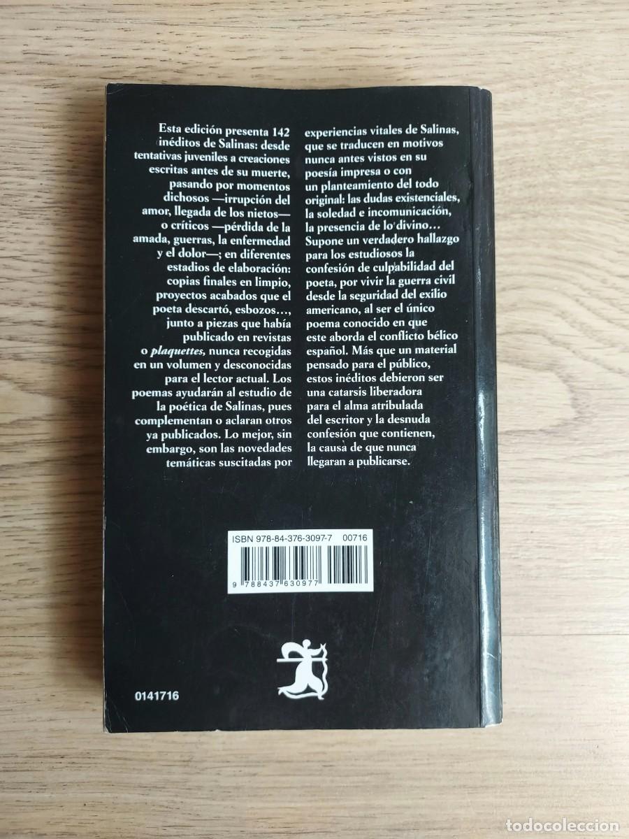 Libros de segunda mano: Poes&iacute;a in&eacute;dita - Pedro Salinas - Foto 2