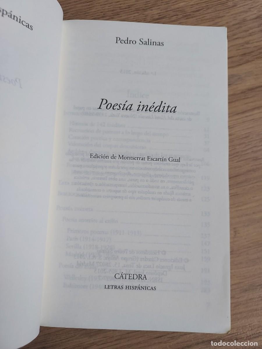Libros de segunda mano: Poes&iacute;a in&eacute;dita - Pedro Salinas - Foto 5