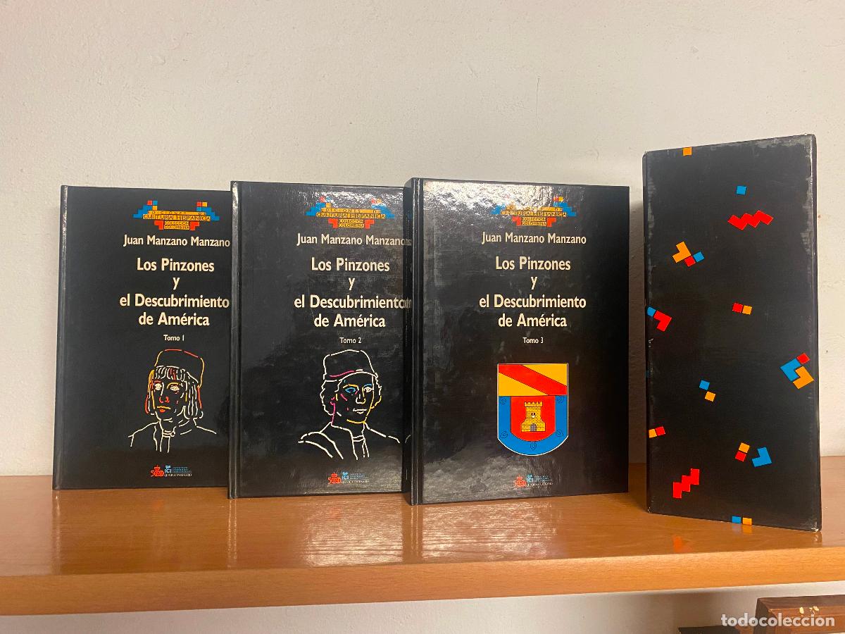 Libros de segunda mano: Los Pinzones y el Descubrimiento de Am&eacute;rica. 3 Tomos. Con estuche. Juan Manzano