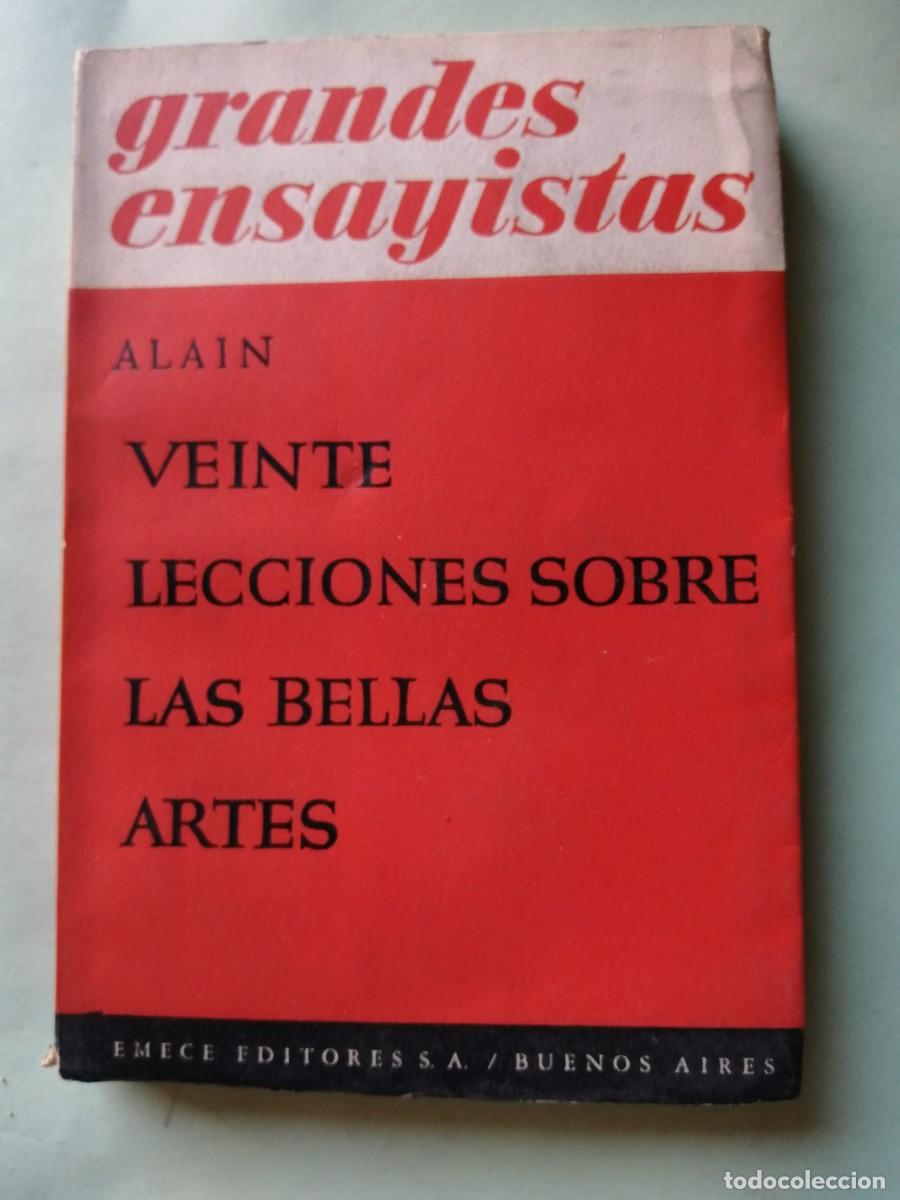 Libros de segunda mano: VEINTE LECCIONES SOBRE LAS BELLAS ARTES (ALAIN)