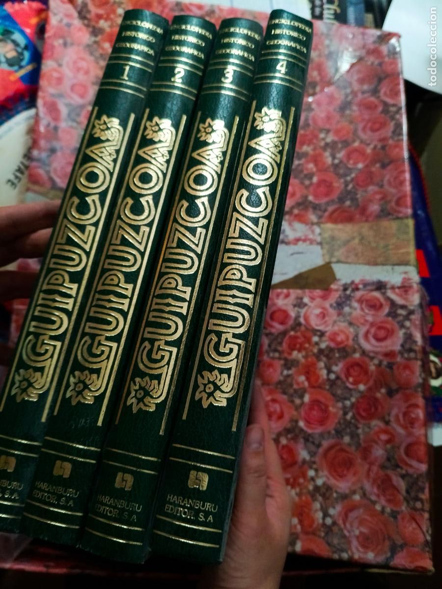 Second hand books: Enciclopedia hist&oacute;rico geogr&aacute;fica de Guipuzcoa. 4 tomos. 1983