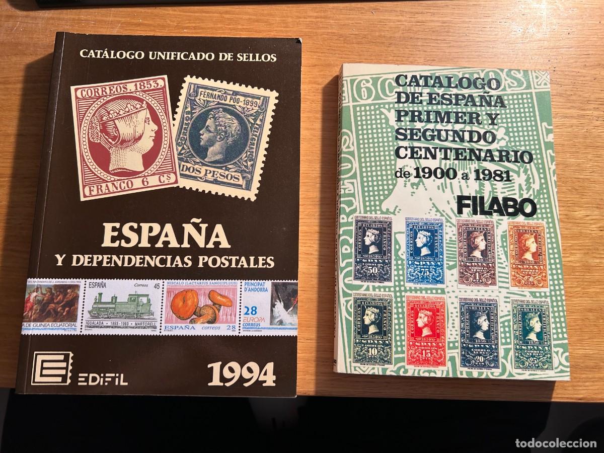 Libros de segunda mano: 2 catalogos sellos: Espa&ntilde;a y dep. post. ( Edifil 1994); Espa&ntilde;a 1&ordf; y 2&ordf; centenario 1900-1981 (Filabo)