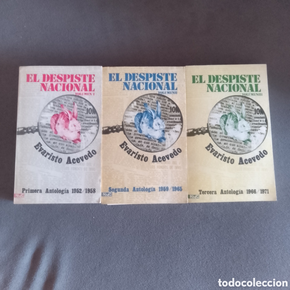 Libros de segunda mano: EL DESPISTE NACIONAL EN TRES TOMOS POR EVARISTO ACEVEDO 1970 A 1972 HISTORIA