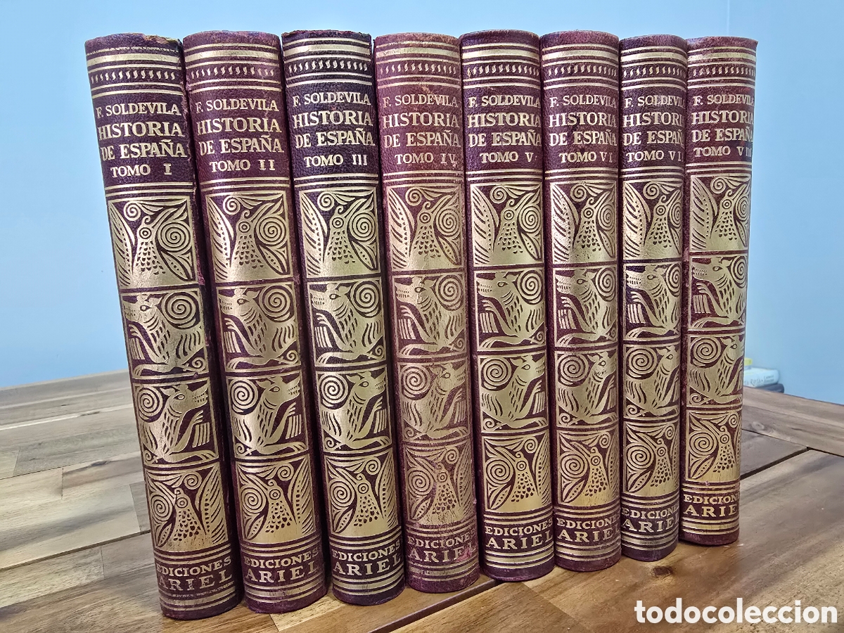Libros de segunda mano: COLECCION HISTORIA DE ESPA&Ntilde;A 8 TOMOS F. SOLDEVILLA ARIEL 1959 2da edicion