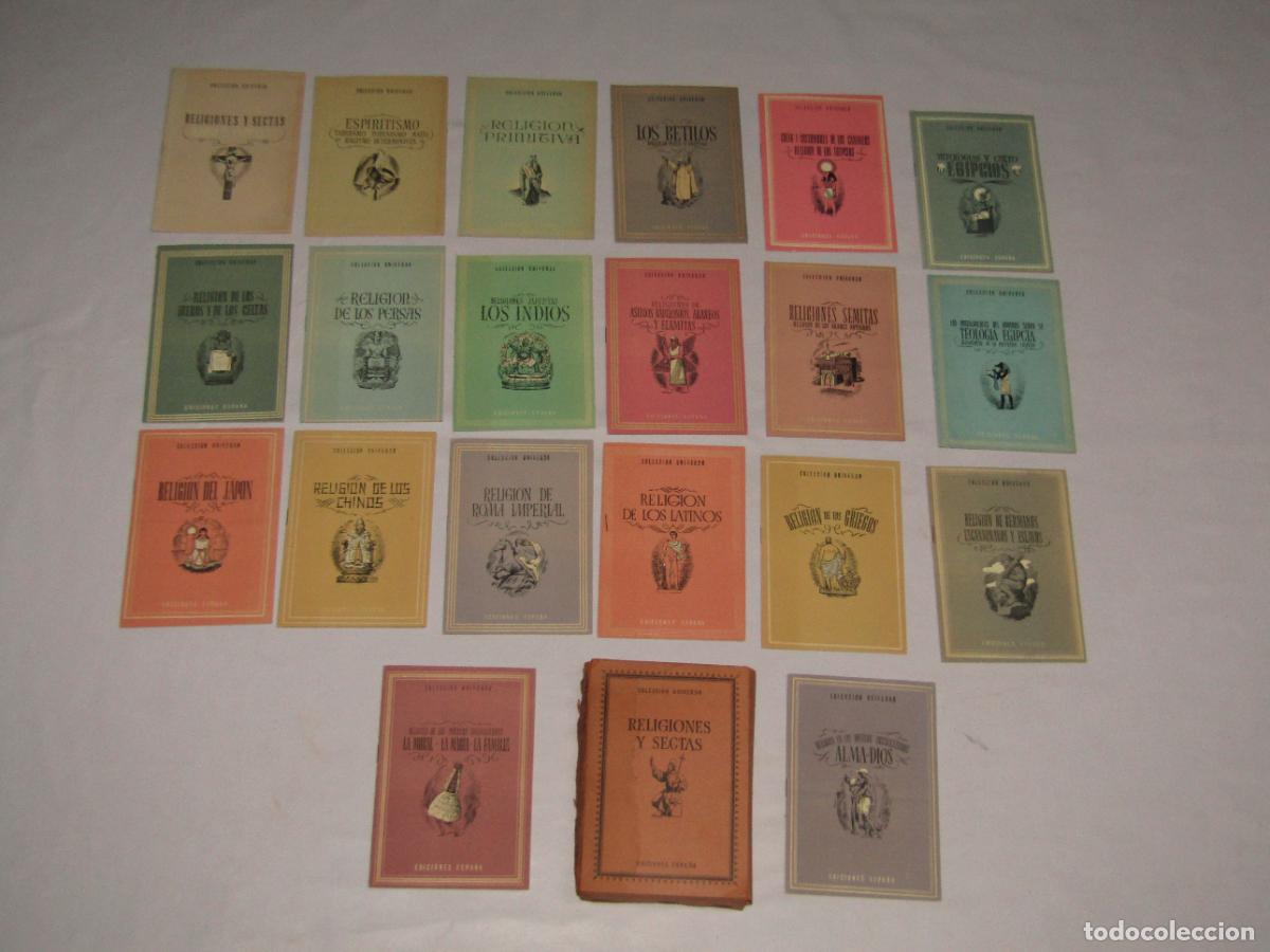Libros de segunda mano: Antiguo Estuche Completo 20 Tomos RELIGIONES Y SECTAS de la Colecci&oacute;n UNIVERSO de Ediciones ESPA&Ntilde;A