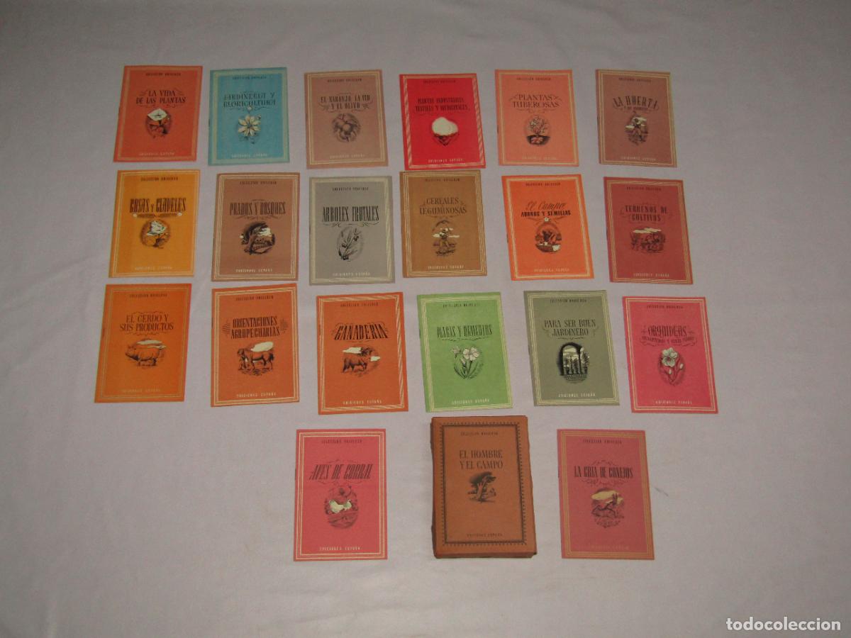Libros de segunda mano: Antiguo Estuche Completo 20 Tomos EL HOMBRE Y EL CAMPO de la Colecci&oacute;n UNIVERSO de Ediciones ESPA&Ntilde;A