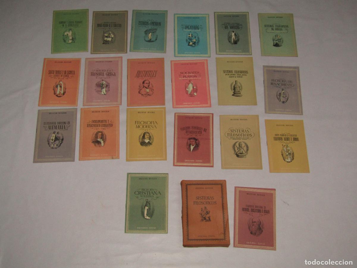 Libros de segunda mano: Antiguo Estuche Completo 20 Tomos SISTEMAS FILOS&Oacute;FICOS Colecci&oacute;n UNIVERSO de Ediciones ESPA&Ntilde;A
