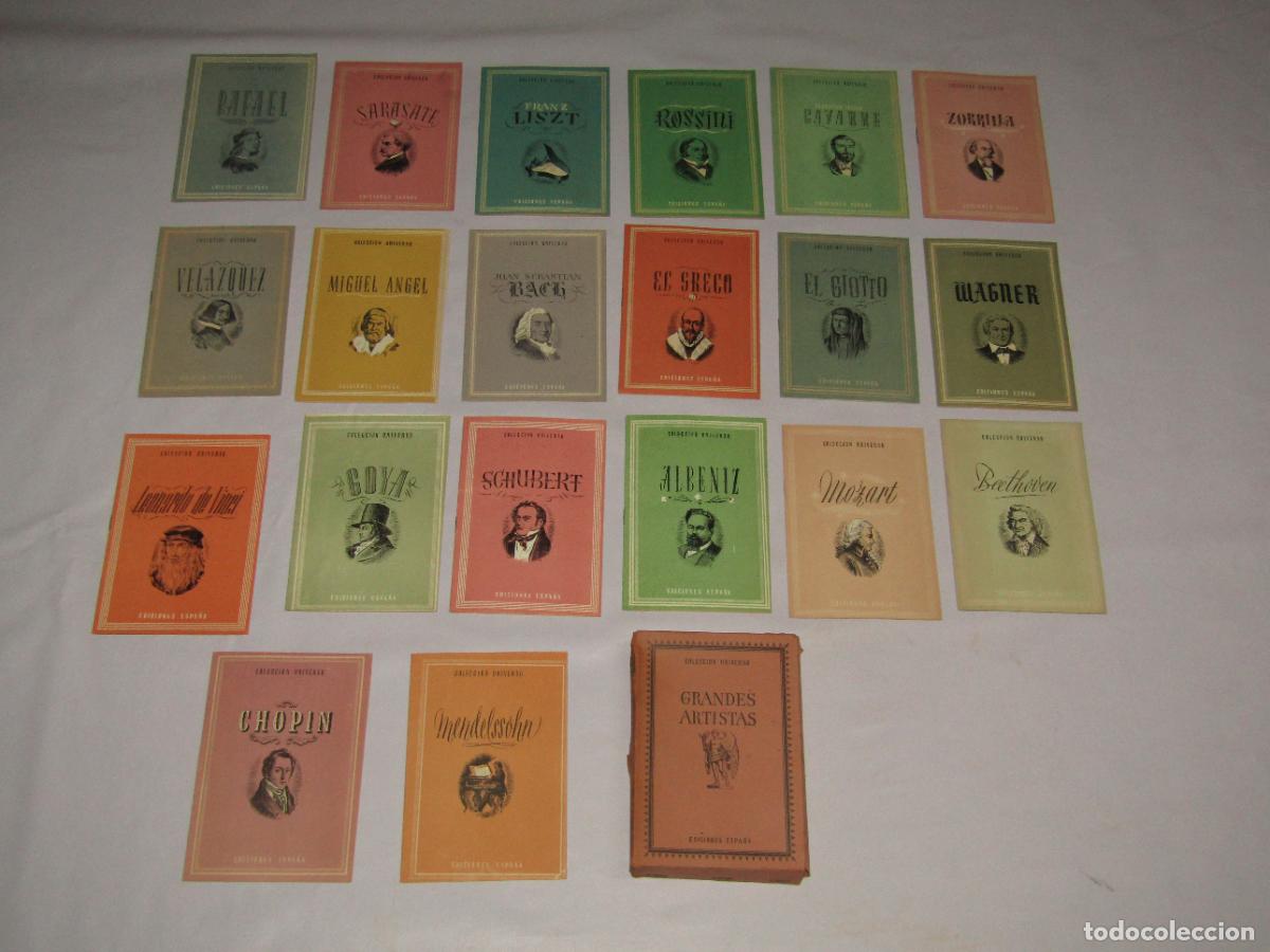Libros de segunda mano: Antiguo Estuche Completo 20 Tomos GRANDES ARTISTAS de la Colecci&oacute;n UNIVERSO de Ediciones ESPA&Ntilde;A