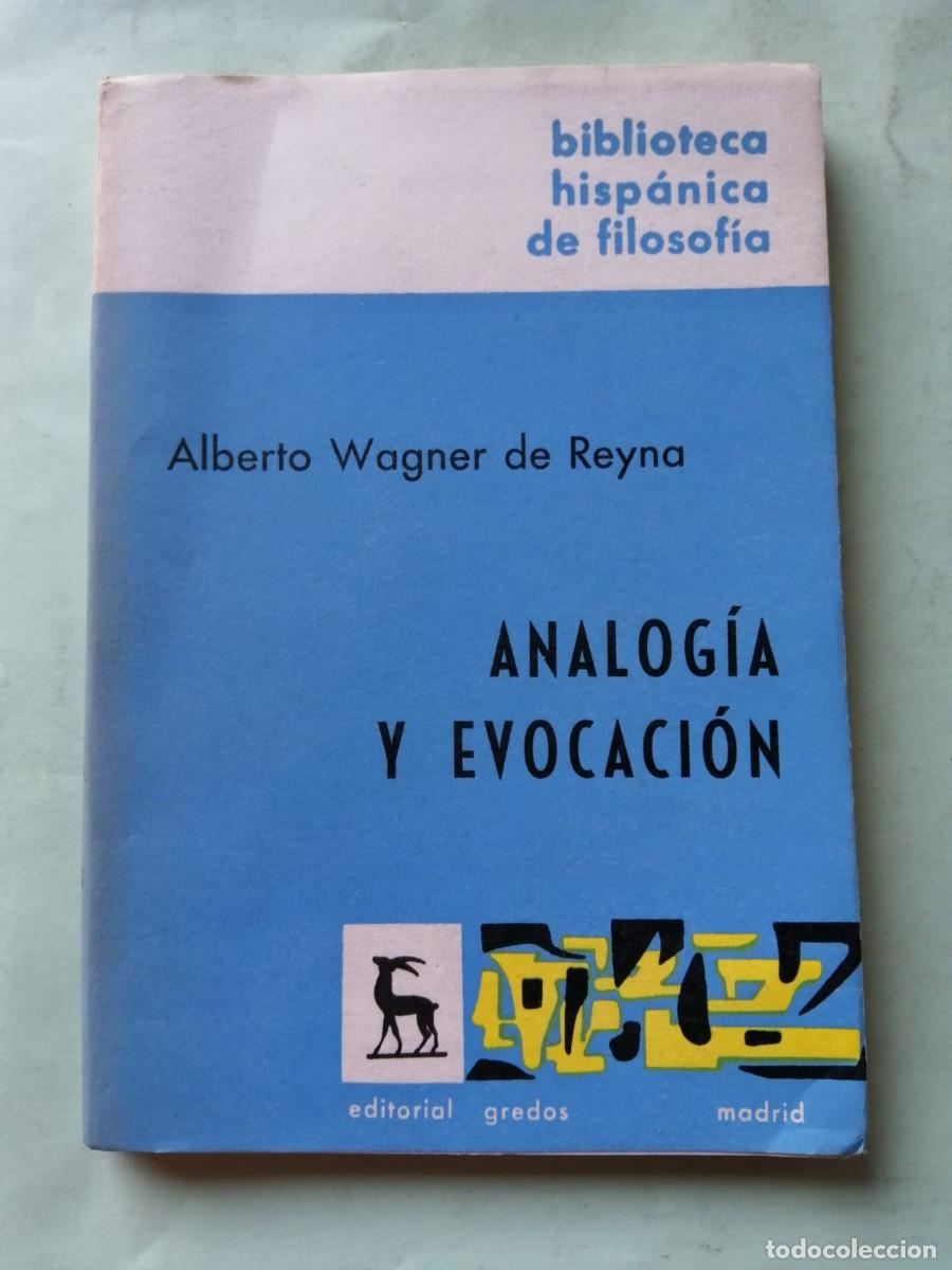 Libros de segunda mano: ANALOGIA Y EVOCACION (ALBERTO WAGNER DE REYNA)