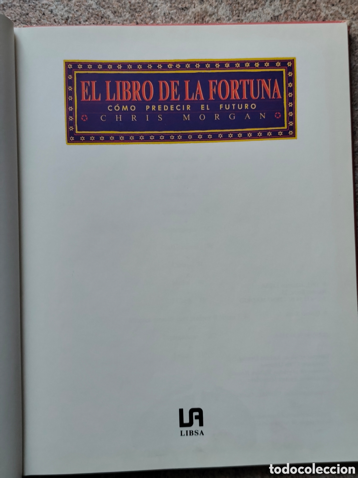 Libros de segunda mano: El libro de la fortuna Chris Morgan Libsa