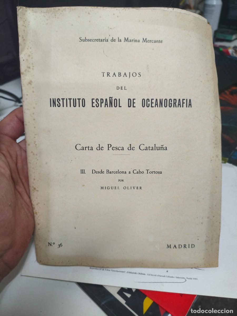 Libros de segunda mano: CARTA DE PESCA DE CATALU&Ntilde;A III - DESDE BARCELONA A CABO TORTOSA - MIGUEL OLIVER