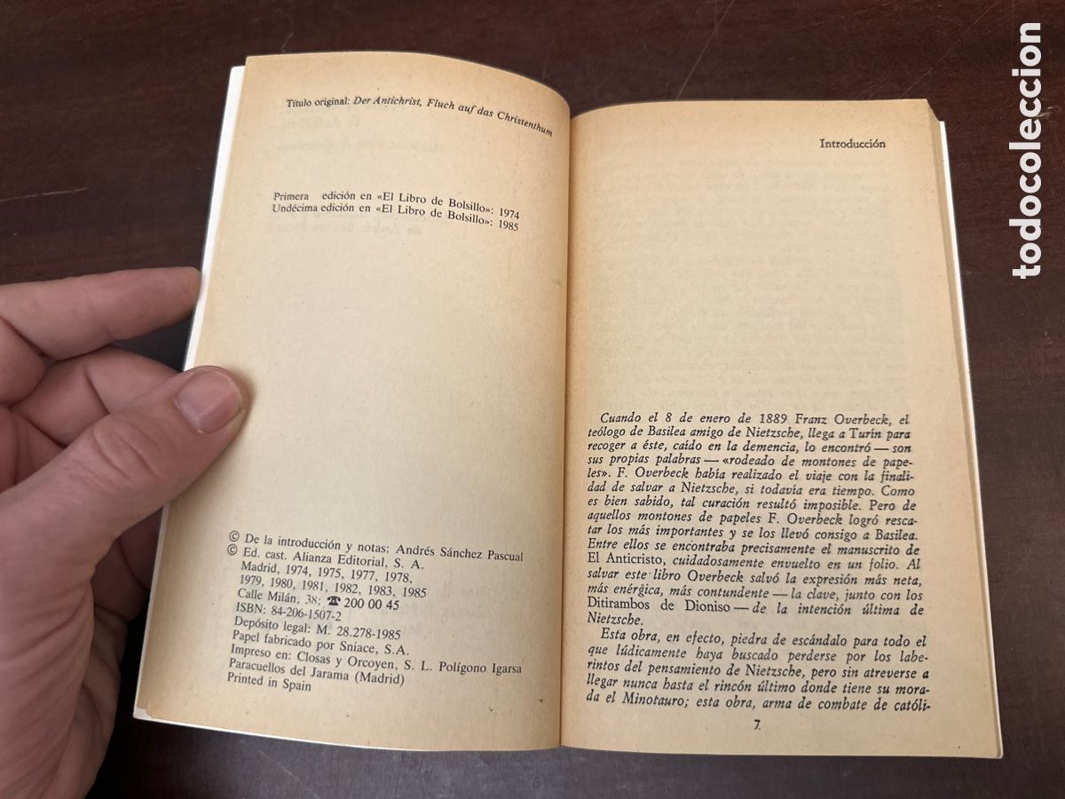 Libros de segunda mano: FRIEDRICH NIETZSCHE - EL ANTICRISTO - ALIANZA EDITORIAL - Foto 3