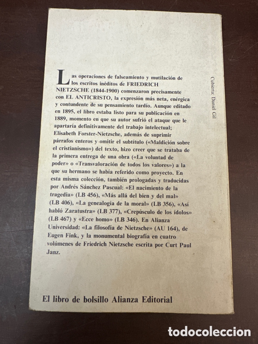 Libros de segunda mano: FRIEDRICH NIETZSCHE - EL ANTICRISTO - ALIANZA EDITORIAL - Foto 5