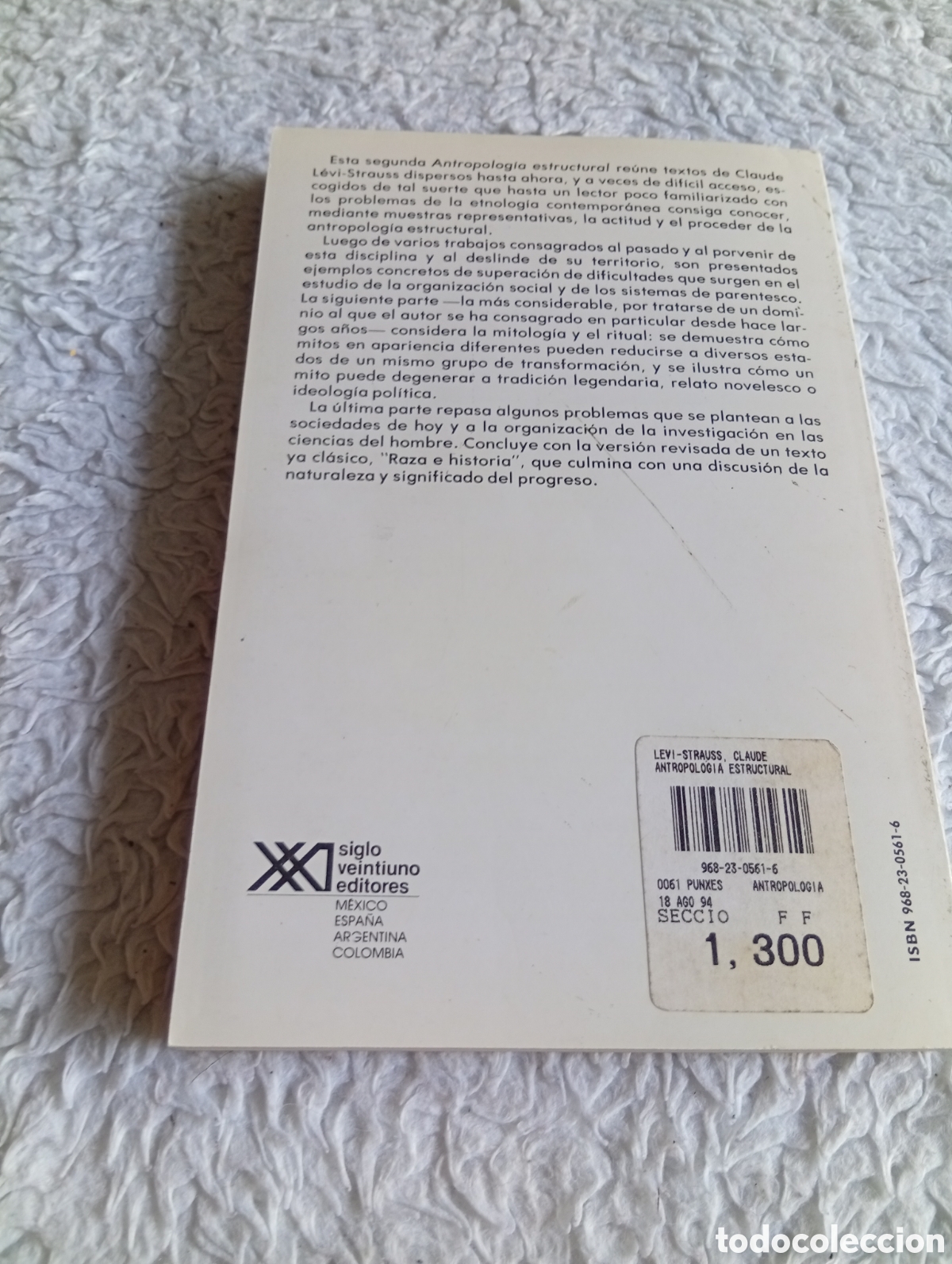 Libros de segunda mano: Antropolog&iacute;a estructural. Claude Levi-Strauss - Foto 2