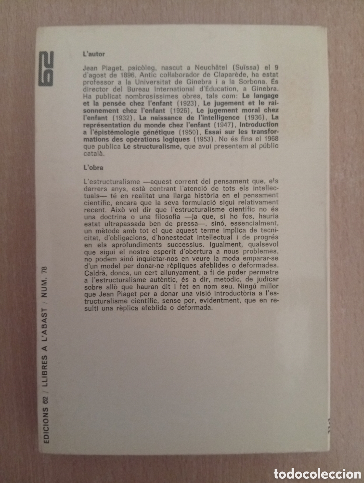 Libros de segunda mano: LESTRUCTURALISME. Jean Piaget - Foto 2