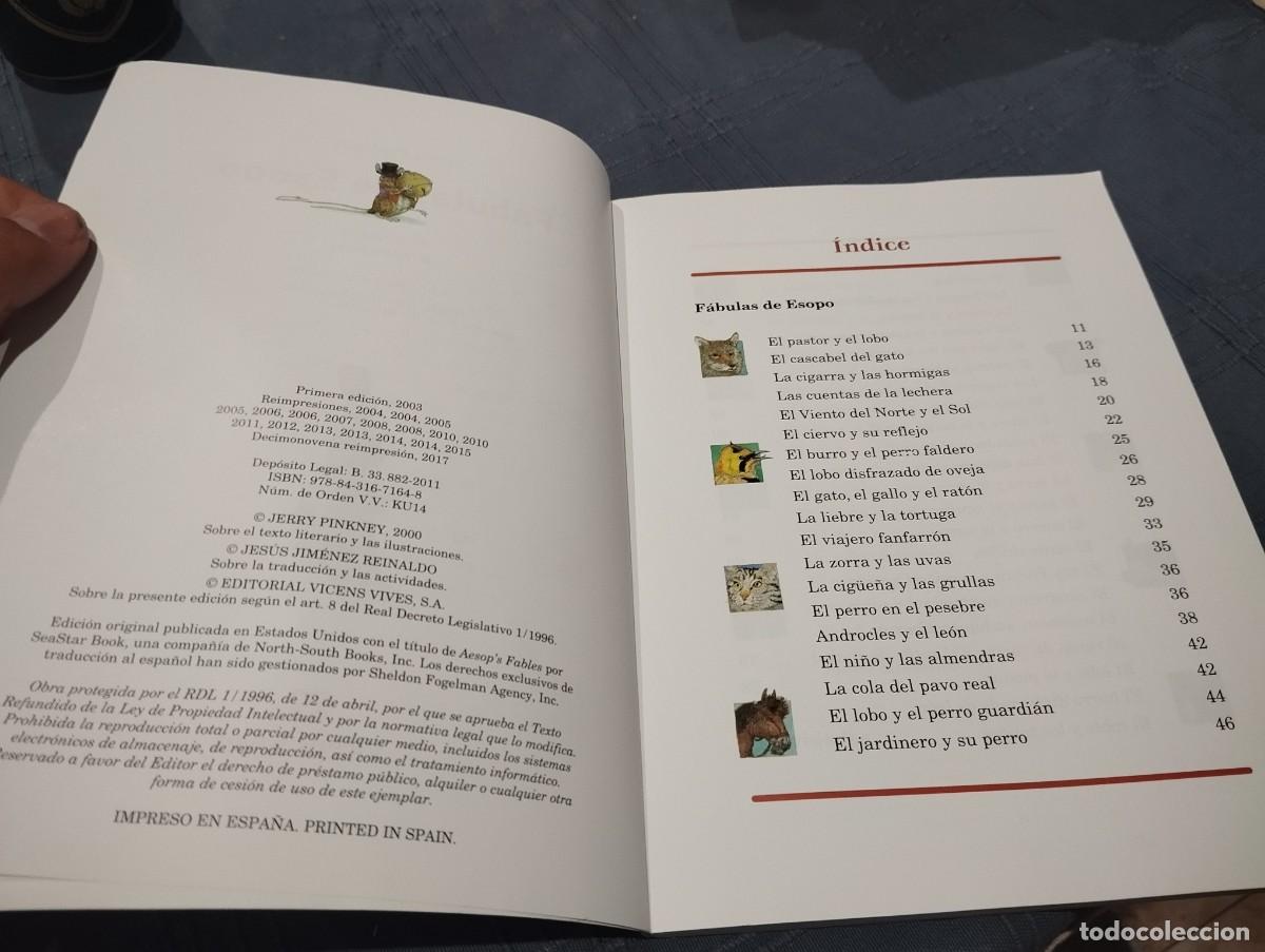 Libros de segunda mano: FABULAS DE ESOPO / JERRY PINKNEY / VICENS VIVES - Foto 2