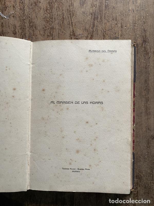 Second hand books: Al margen de las horas - del Campo Ricardo