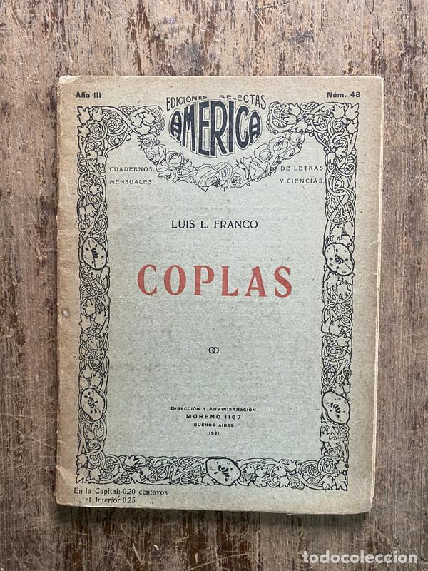 Libros de segunda mano: Coplas - Franco Luis L. - Foto 1