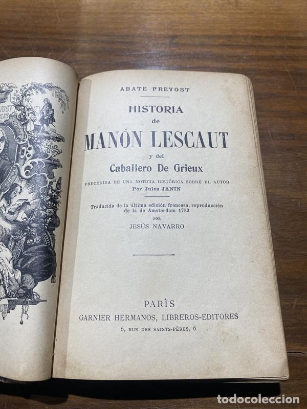 Libros de segunda mano: Historia de Manon Lescaut y del Caballero De Grieux - Prevost Abate