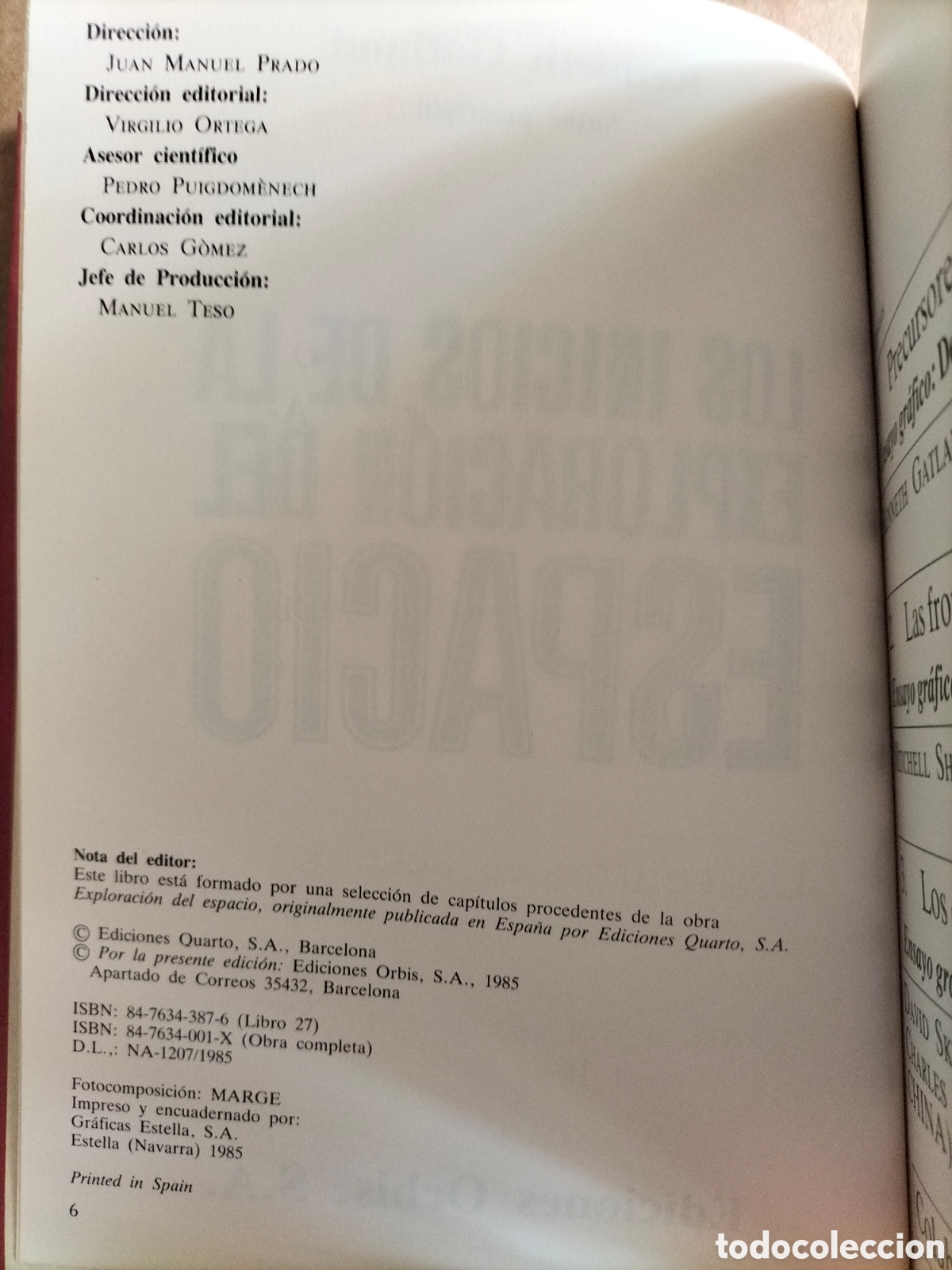 Libros de segunda mano: Los inicios de la exploraci&oacute;n del espacio. Kenneth Gatland. Ediciones orbis, 1985. Libro - Foto 3