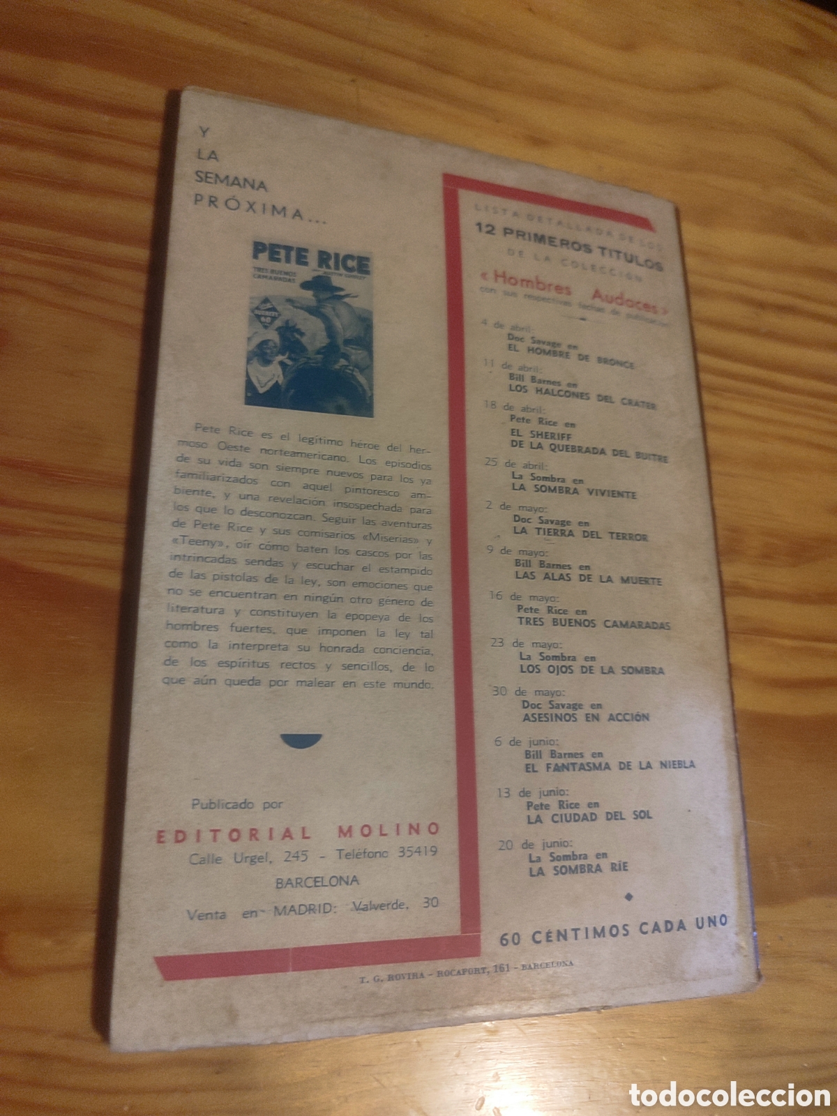 Libros de segunda mano: Novela pulp Bill Barnes - Foto 3