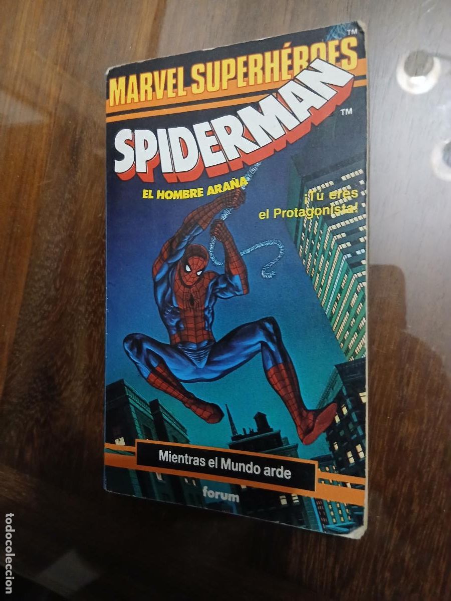 Libros de segunda mano: LIBRO JUEGOS DE AVENTURA. SPIDERMAN. ELIGE TU PROPIA AVENTURA. EL HOMBRE ARA&Ntilde;A.