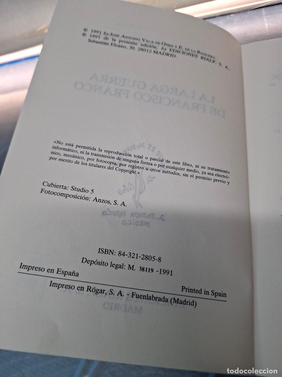 Libros de segunda mano: Libro, La Larga Guerra De Francisco Franco - Foto 5