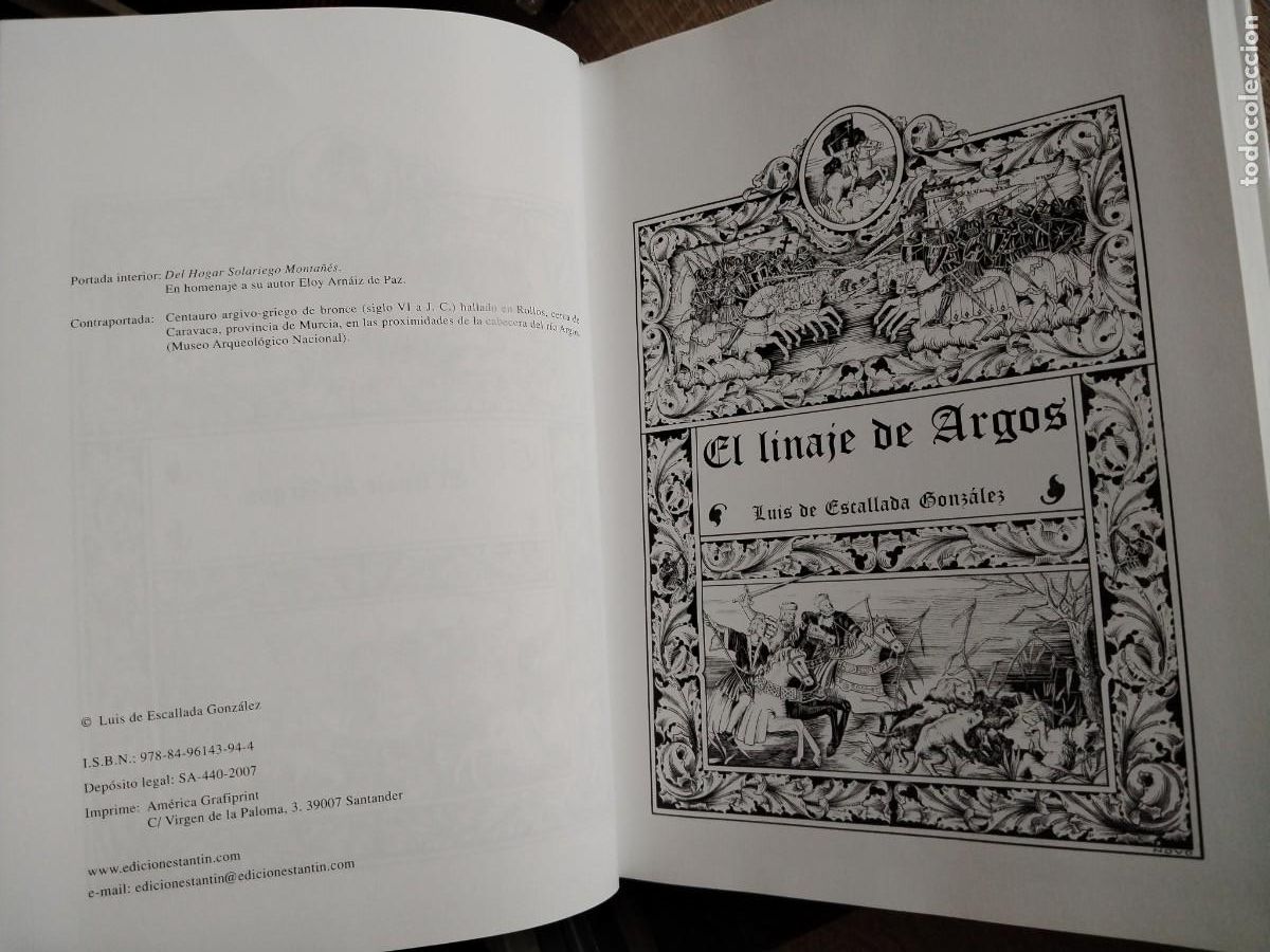 Libros de segunda mano: El linaje de argos- Luis de escallada Gonz&aacute;lez - Foto 5