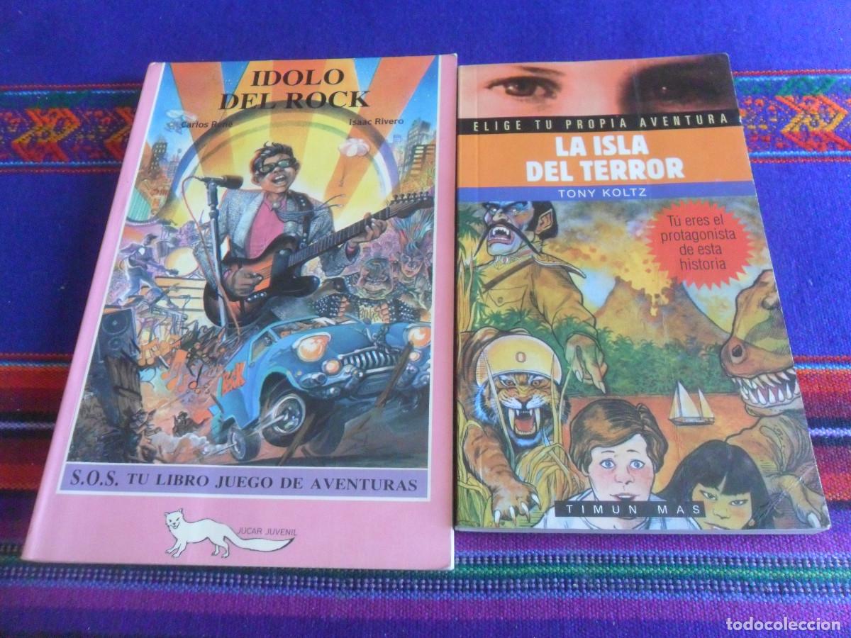 Gebrauchte B&uuml;cher: SOS TU LIBRO JUEGO DE AVENTURAS 19 &Iacute;DOLO DEL ROCK JUCAR JUVENIL 1&ordf; ED 1988 Y LA ISLA TERROR 59 1998.