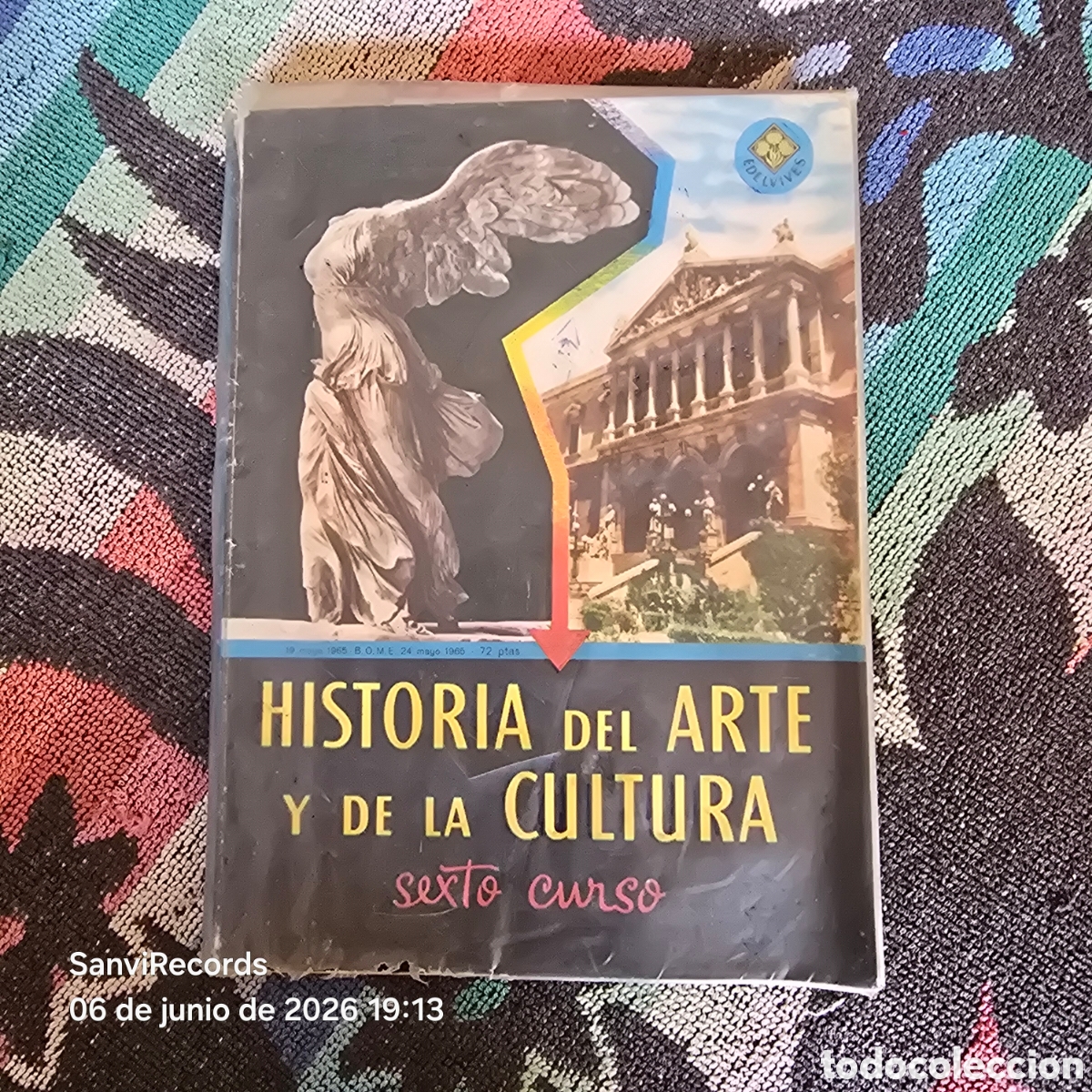 Libros de segunda mano: HISTORIA DEL ARTE Y DE LA CULTURA, SEXTO CURSO (EDELVIVES) (LUIS VIVES)