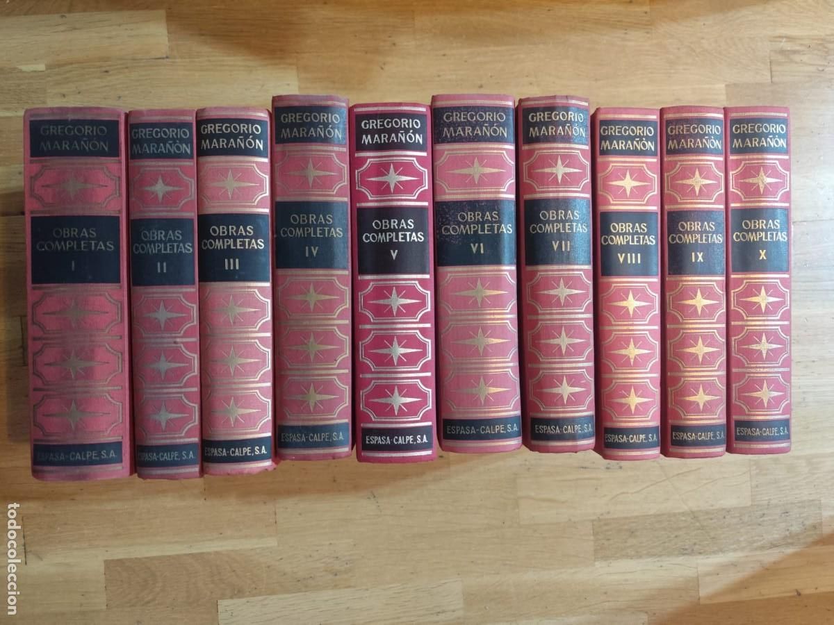 Libros de segunda mano: Gregorio MARA&Ntilde;ON. OBRAS COMPLETAS. 10 TOMOS. Tomo I: Pr&oacute;logos. Tomo II: Discursos. Tomo III: Confere