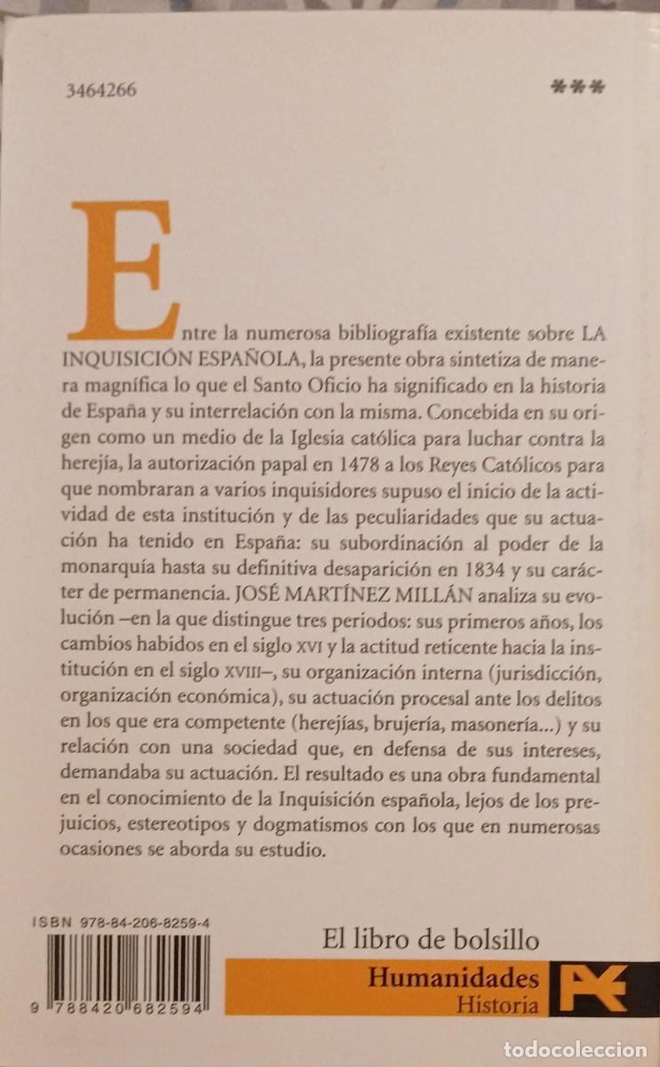 Libros de segunda mano: LA INQUISICI&Oacute;N ESPA&Ntilde;OLA - Jos&eacute; Mart&iacute;nez Mill&aacute;n - Foto 2
