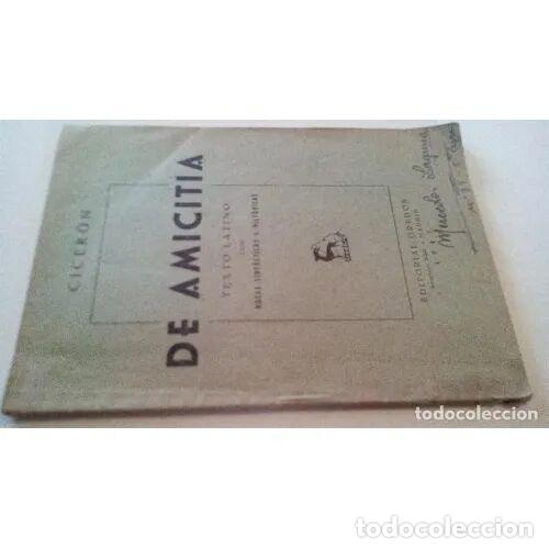 Libros de segunda mano: De Amicitia - Cicer&oacute;n - 1948 - Edici&oacute;n sin especificar - Foto 1