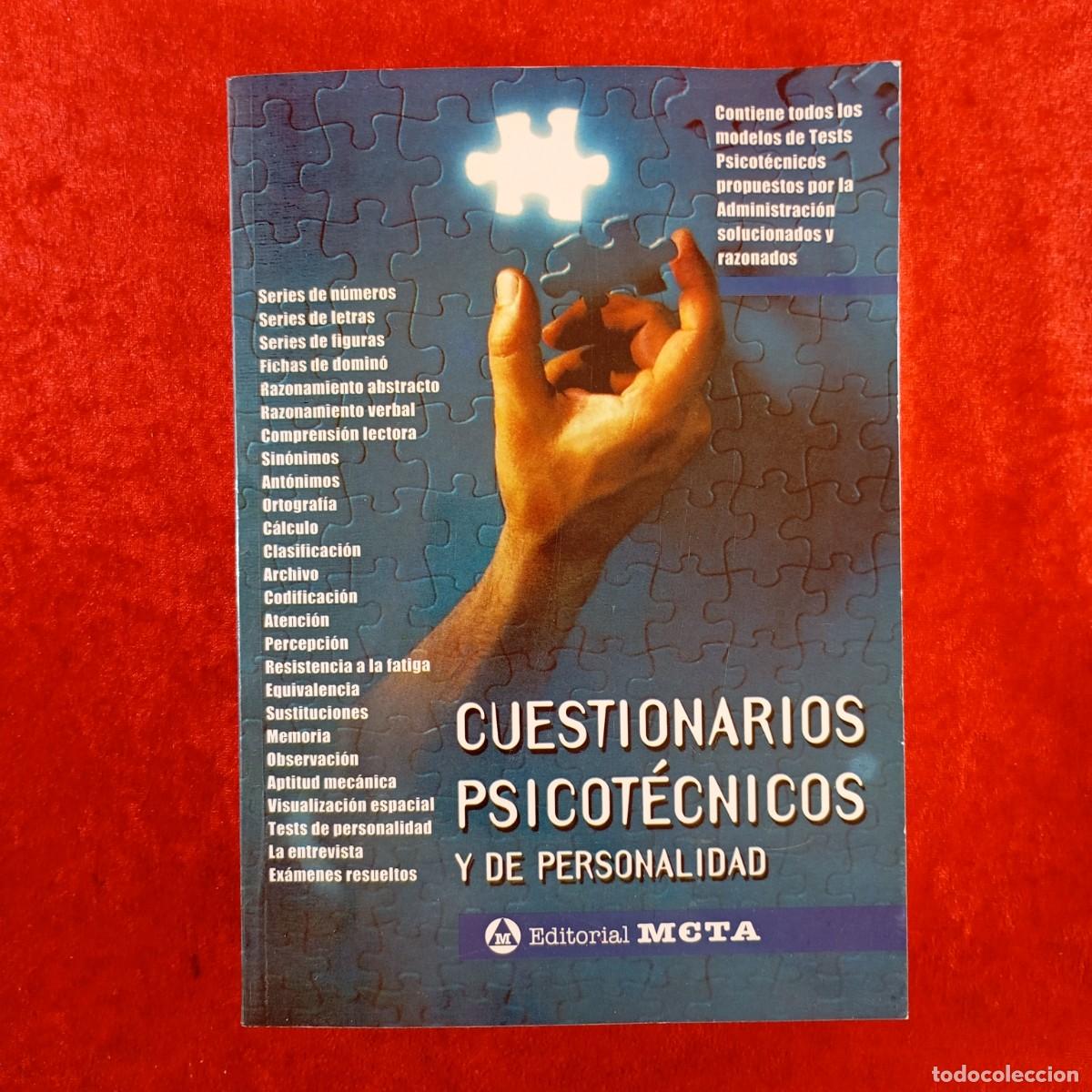 Libros de segunda mano: CUESTIONARIOS PSICOT&Eacute;CNICOS Y DE PERSONALIDAD - EJERCICIOS PR&Aacute;CTICOS - EDITORIAL META - 2000 / 697 - Foto 1