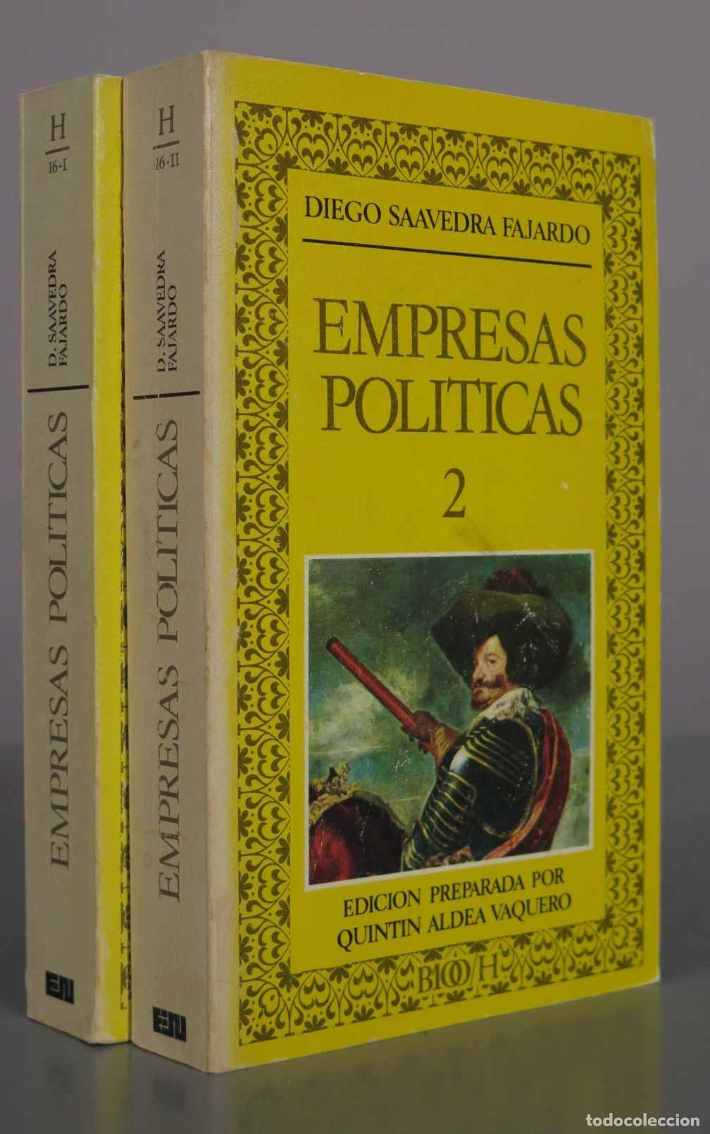 Libros de segunda mano: Empresas pol&iacute;ticas - Diego Saavedra Fajardo - Editora Nacional 2 TOMOS