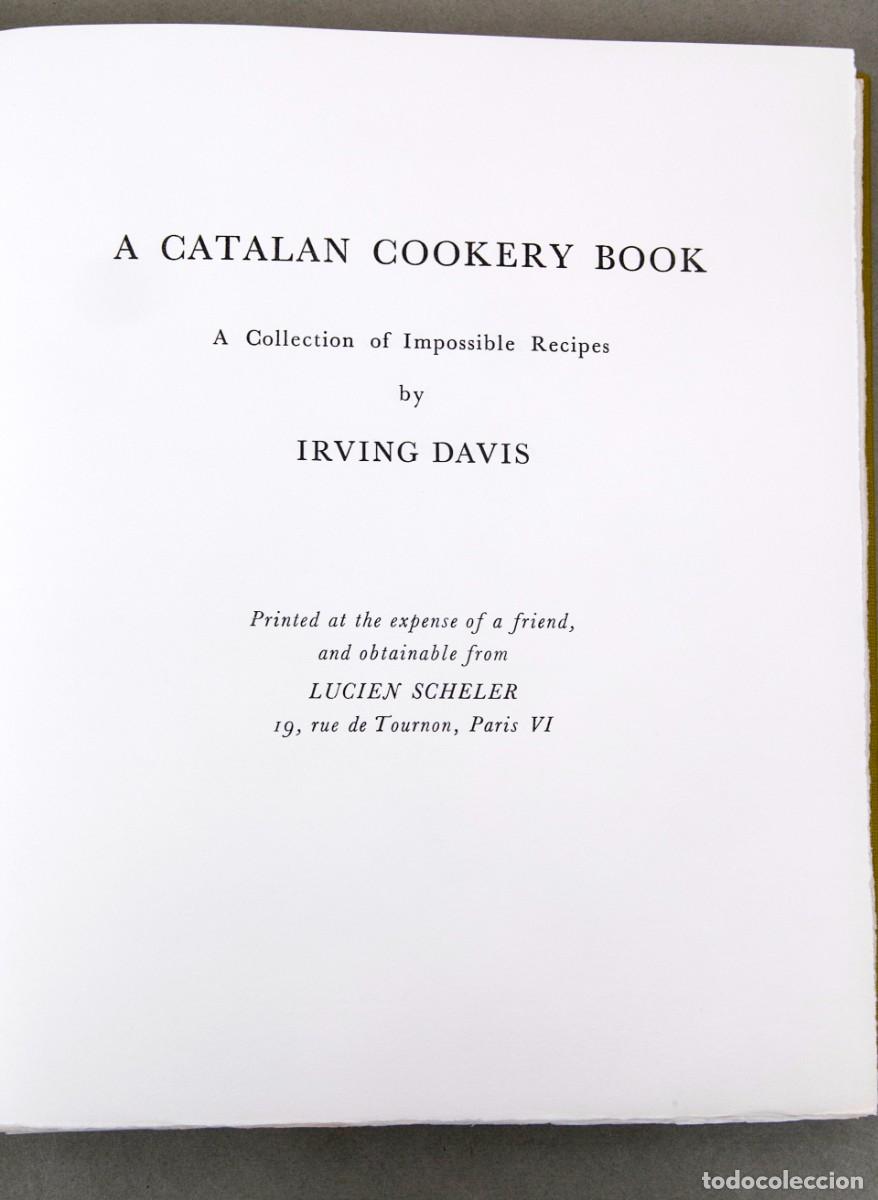 Libros de segunda mano: A Catalan Cookery Book - Nicole Fenosa - 1969 - Grabados - Edici&oacute;n numerada - COCINA Y ARTE