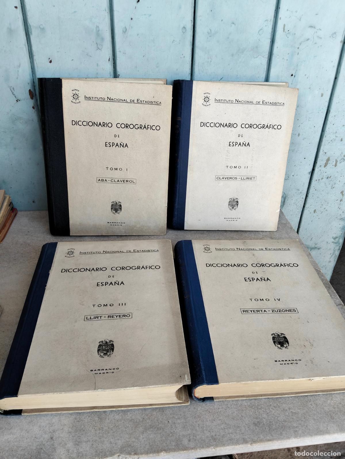 Gebrauchte B&uuml;cher: Diccionario corogr&aacute;fico de Espa&ntilde;a tomo I II III IV instituto nacional de estad&iacute;stica 4 tomos