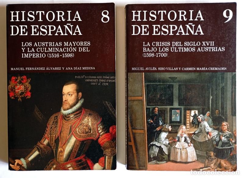 Libros de segunda mano: VOLUMENES 8 Y 9 DE LA HISTORIA DE ESPA&Ntilde;A DE LA EDITORIALGREDOS - REINADO DE LOS AUSTRIAS (1516-1700)