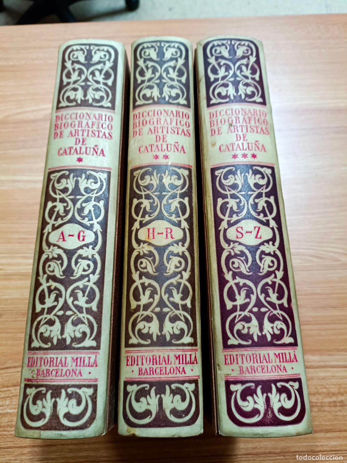 Libros de segunda mano: Diccionario biogr&aacute;fico de Artistas de Catalu&ntilde;a, R&aacute;fols, Milla, 1951, Barcelona, libro, pintores