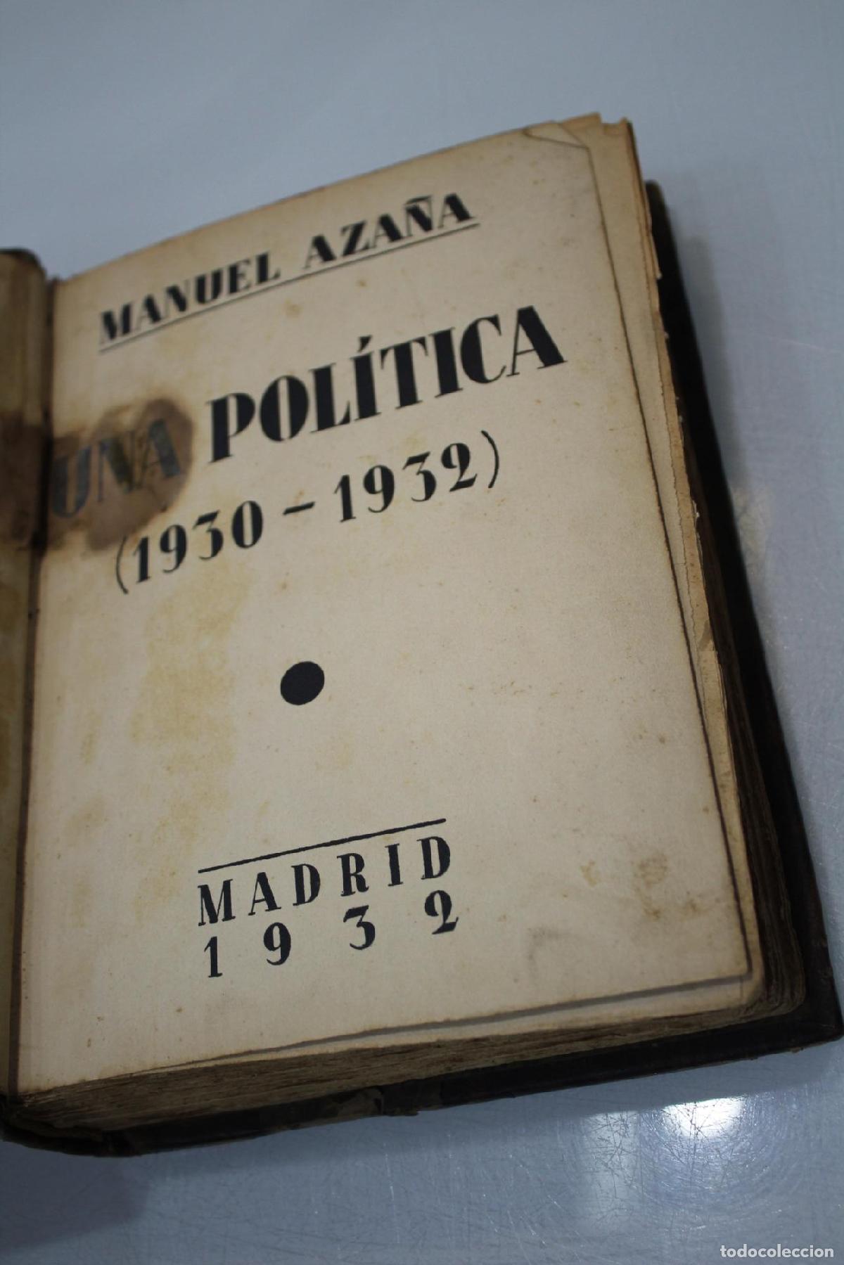 Libros de segunda mano: Una pol&iacute;tica (1930-1932) -