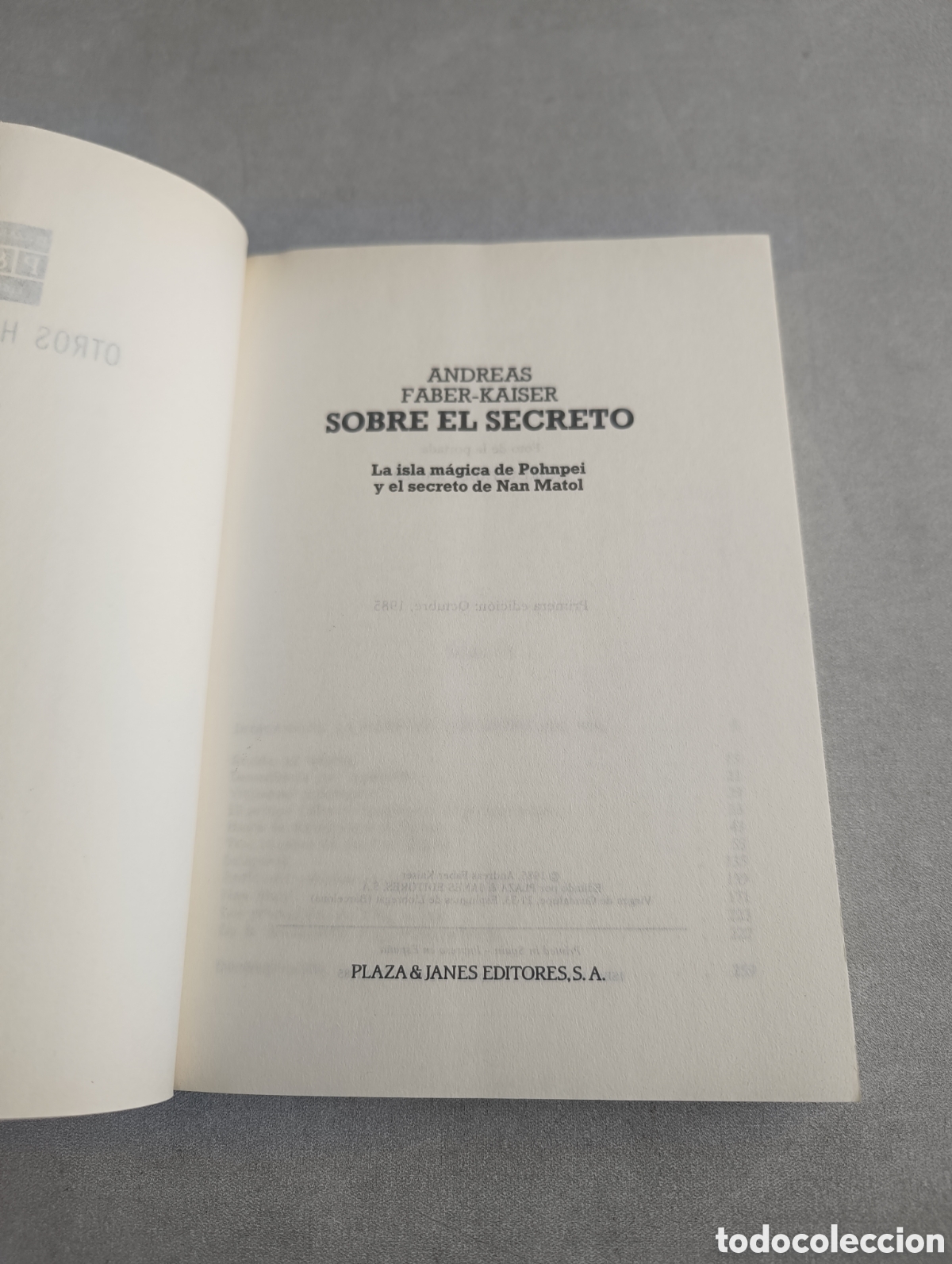 Libros de segunda mano: Sobre el secreto. Andreas Faber Kaiser. - Foto 4