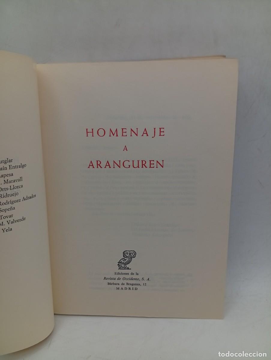 Libros de segunda mano: HOMENAJE A ARANGUREN. MADRID, 1972. PAGS : 377. - Foto 2