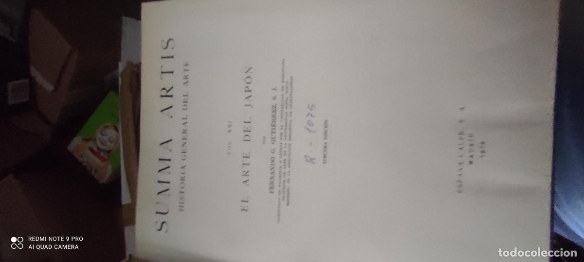 Libros de segunda mano: SUMMA ARTIS VOL. XXI: EL ARTE DEL JAPON. GUTIERREZ, FERNANDO G. A