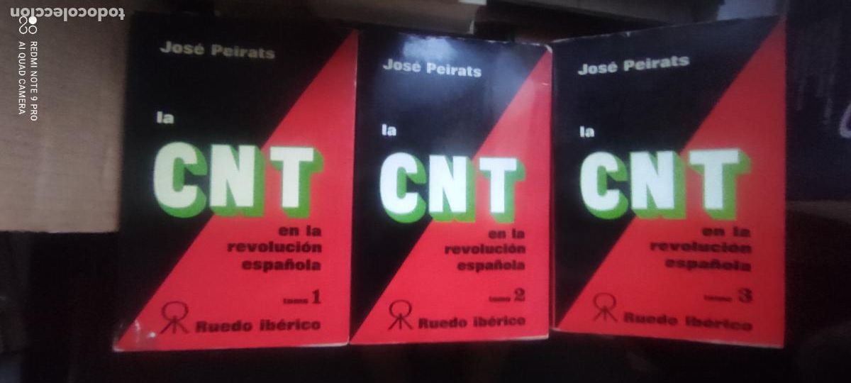 Libros de segunda mano: LA CNT EN LA REVOLUCI&Oacute;N ESPA&Ntilde;OLA. 3 TOMOS. PEIRATS. SCW. AEC