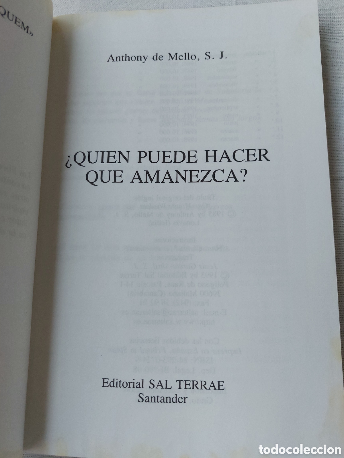 Libros de segunda mano: Qui&eacute;n puede hacer que amanezca. Anthony de Mello - Foto 4
