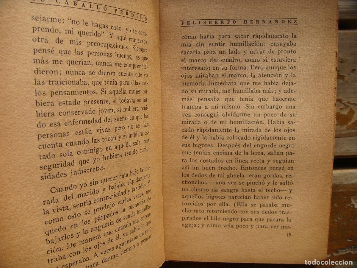 Libros de segunda mano: Felisberto Hern&aacute;ndez: EL CABALLO PERDIDO. Primera edicion - Foto 3