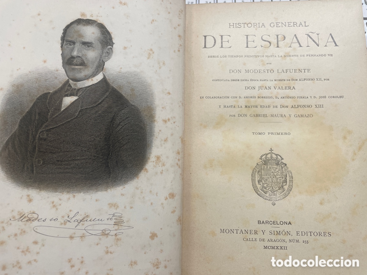Libros de segunda mano: Historia General de espa&ntilde;a Modesto la fuentec - Foto 2