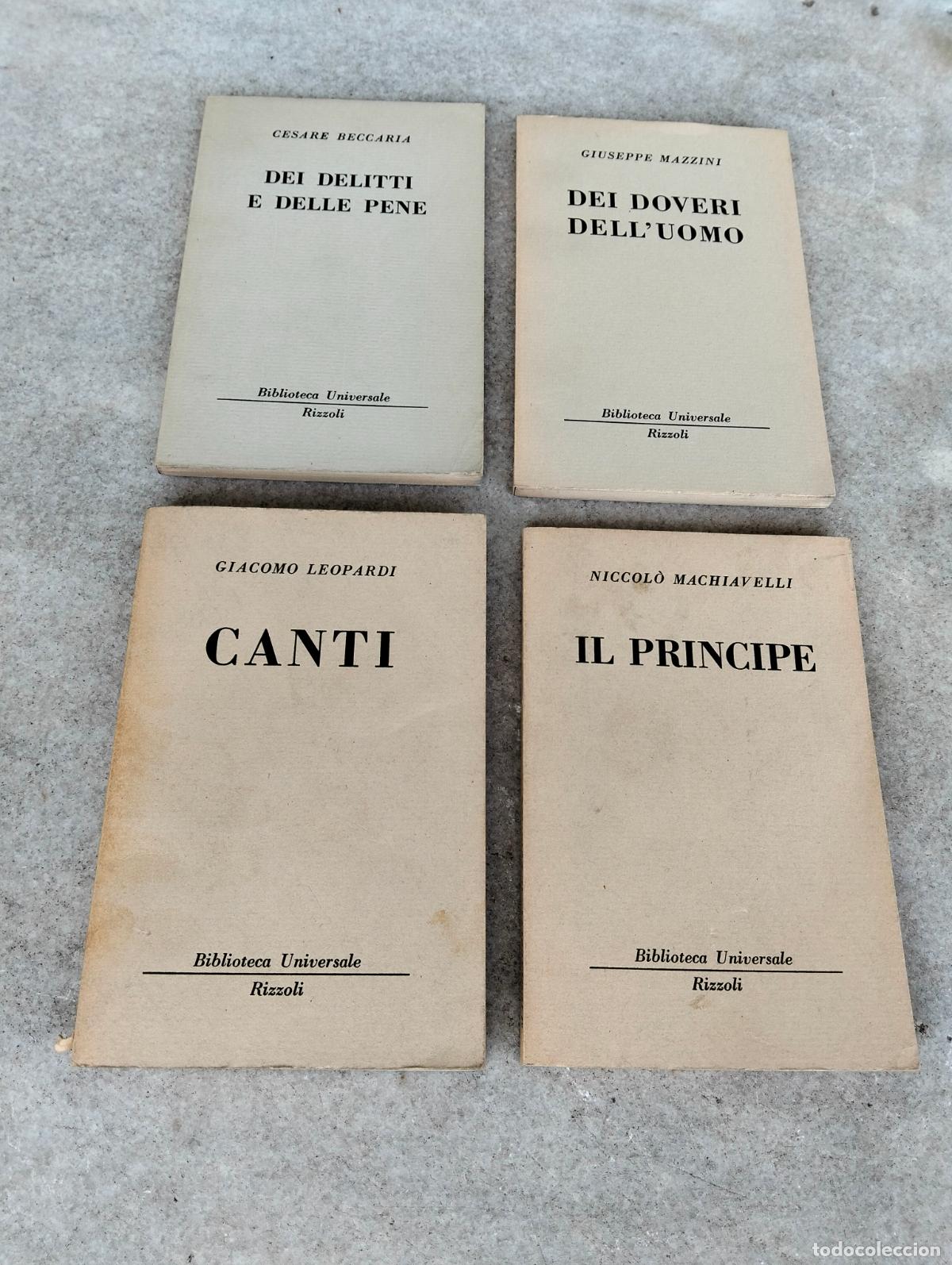 Second hand books: Biblioteca universale Rizzoli canti Machiavelli il principe dei doveri dell'uomo delitti delle pene