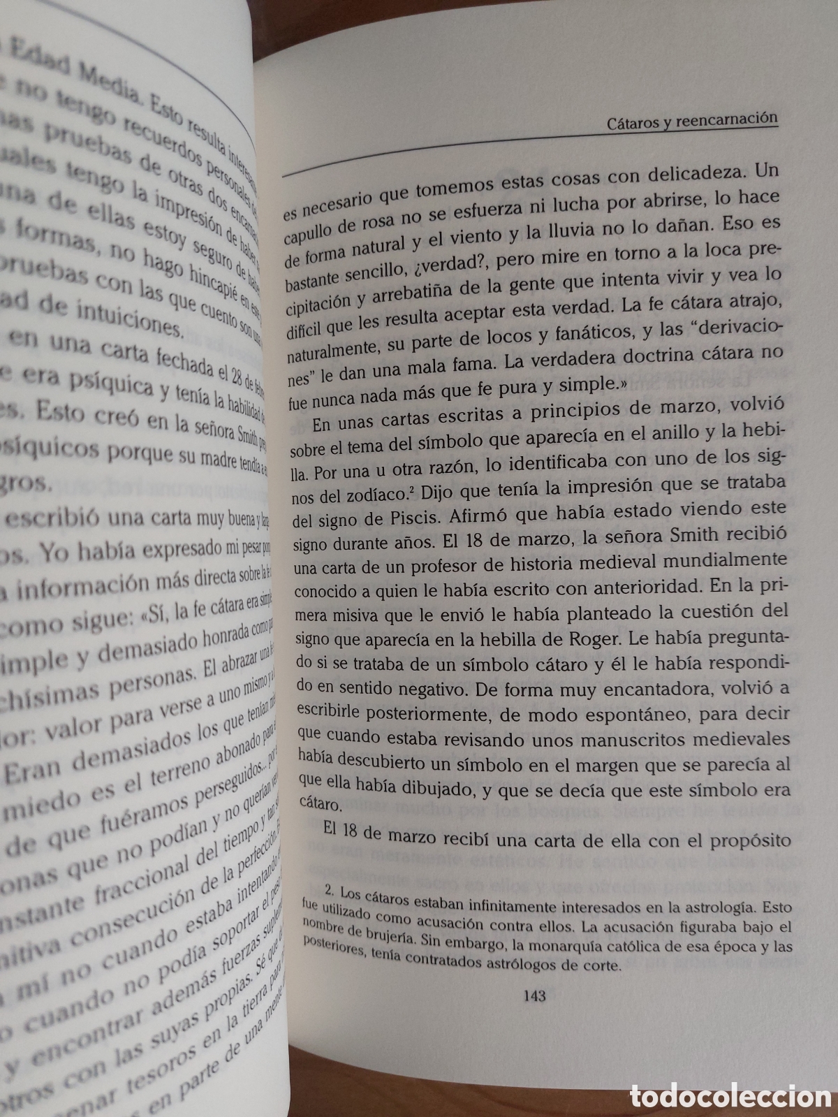 Libros de segunda mano: C&aacute;taros y reencarnaci&oacute;n - Foto 3